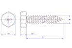 Phillips-hex-head-Self-Tapping-Screw-M6X16