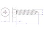 Phillips-hex-head-Self-Tapping-Screw-M6X20