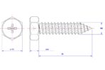 Phillips-hex-head-Self-Tapping-Screw-M6X50