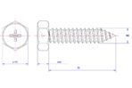 Phillips-hex-head-Self-Tapping-Screw-M6X75
