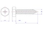 Phillips-hex-head-Self-Tapping-Screw-M8X30