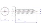 Phillips-hex-head-Self-Tapping-Screw-M8X40
