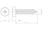 Phillips-hex-head-Self-Tapping-Screw-M8X45