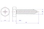Phillips-hex-head-Self-Tapping-Screw-M8X60