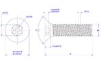 Tamper-resistant-Torx-countersunk-screw-M2X16