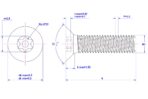Tamper-resistant-Torx-countersunk-screw-M3X6