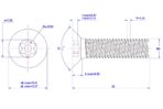 Tamper-resistant-Torx-countersunk-screw-M8X22