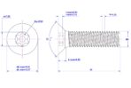 Tamper-resistant-Torx-countersunk-screw-M8X40
