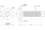 Torx-countersunk-screw-M2X20