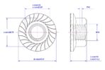 Hexagonal-flange-nut-Toothed-M16