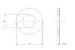 Plain washer-304-M3X14X0.8