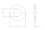 Plain washer-304-M5X15X2