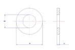 Plain washer-304-M6X30X1.5