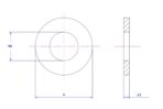 Plain washer-304-M6X9X0.5