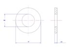 Plain washer-304-M8X27X2.8