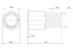 Small-Head-Half-Hexagon-Riveted-Nut-M4